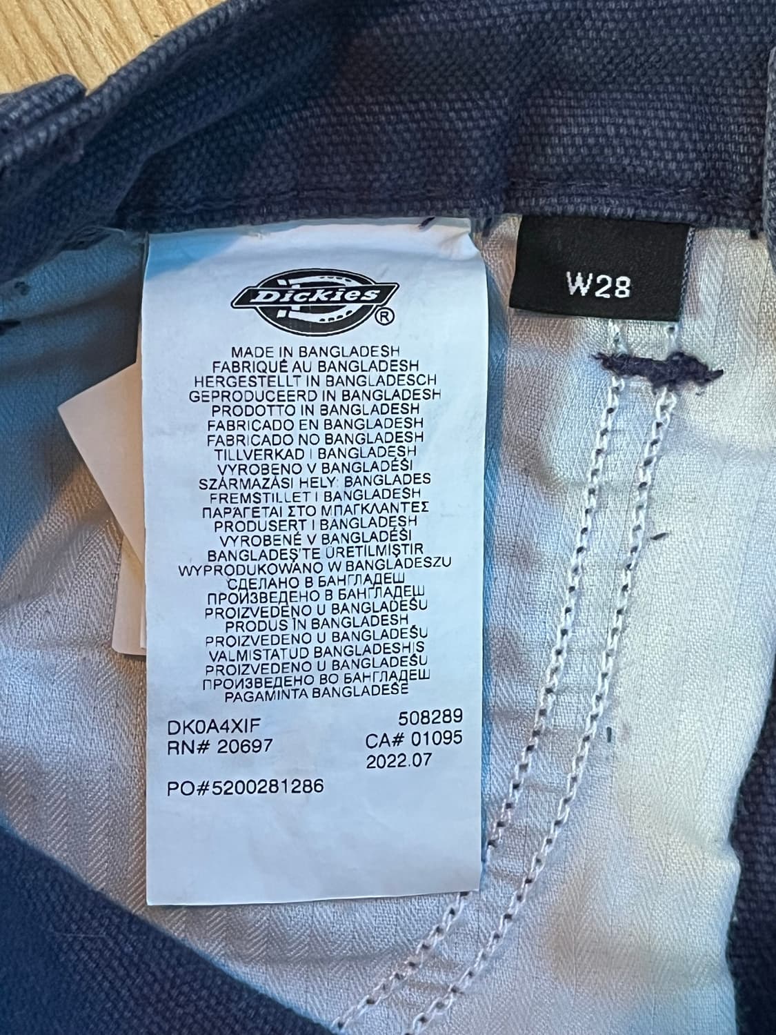 디키즈 네이비 Carpenter 팬츠 상품이미지5