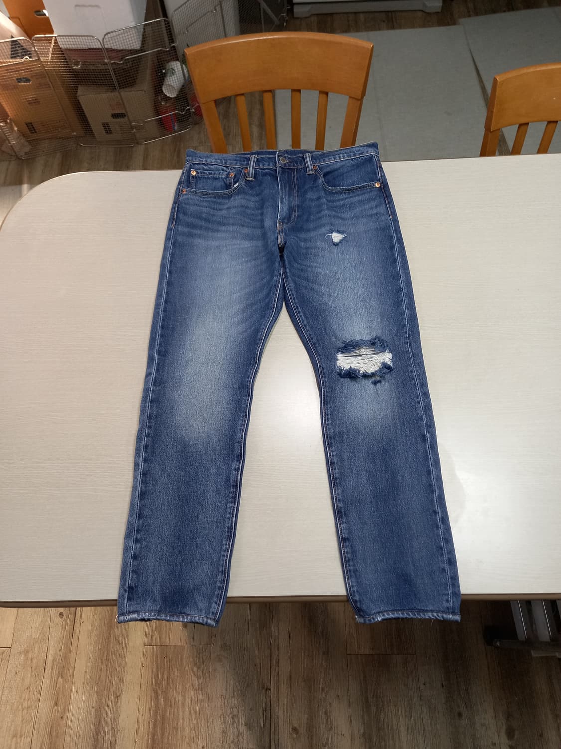 34 리바이스512 데미지워싱 스판 슬림일자진 34-599 상품이미지1