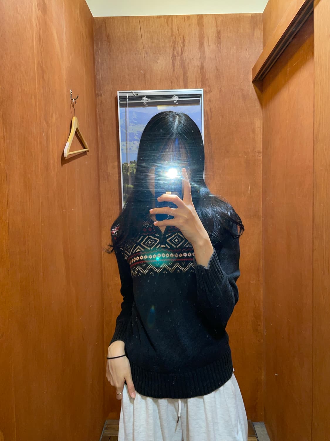 (M) CHAPS 챕스 반집업 니트 상품이미지1