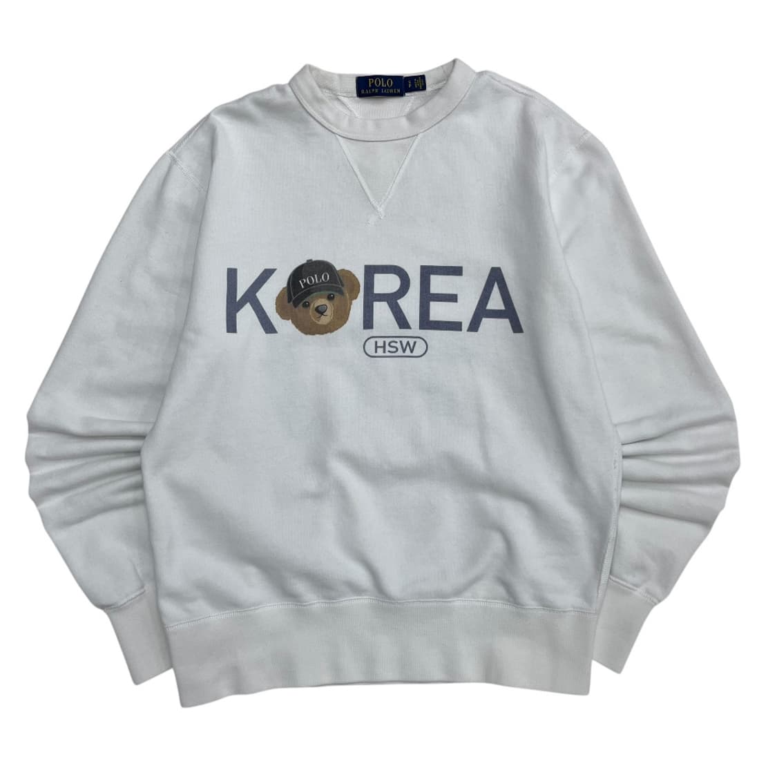 폴로 랄프로렌 프린팅 곰돌이 화이트 맨투맨 S 상품이미지2