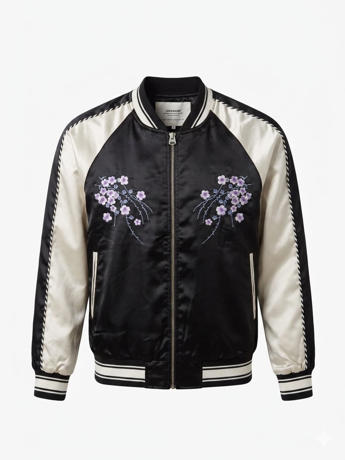 언더에어 블랙 플라워 자수 스카잔 S 상품이미지1