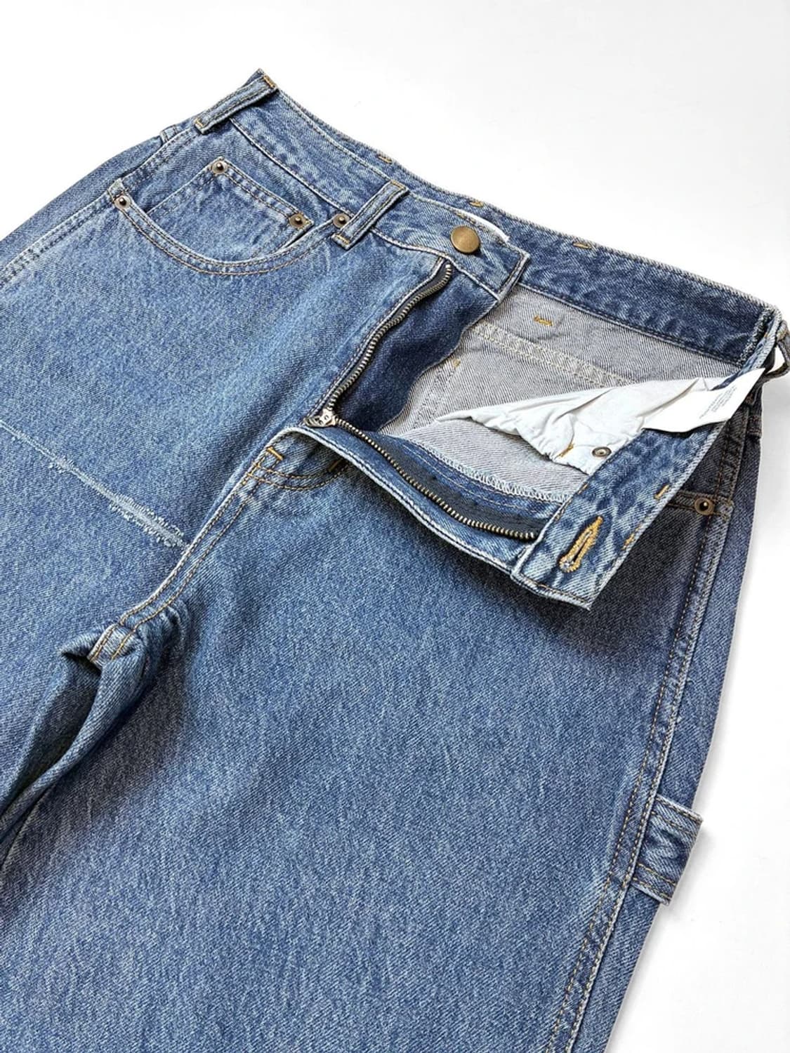 리본빛 RIBBONBIT 루즈 테이퍼드 데님 팬츠 PN5352 상품이미지3