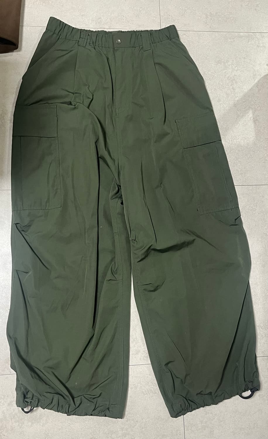 프릭스스토어 와이드 카고 팬츠 올리브 상품이미지2