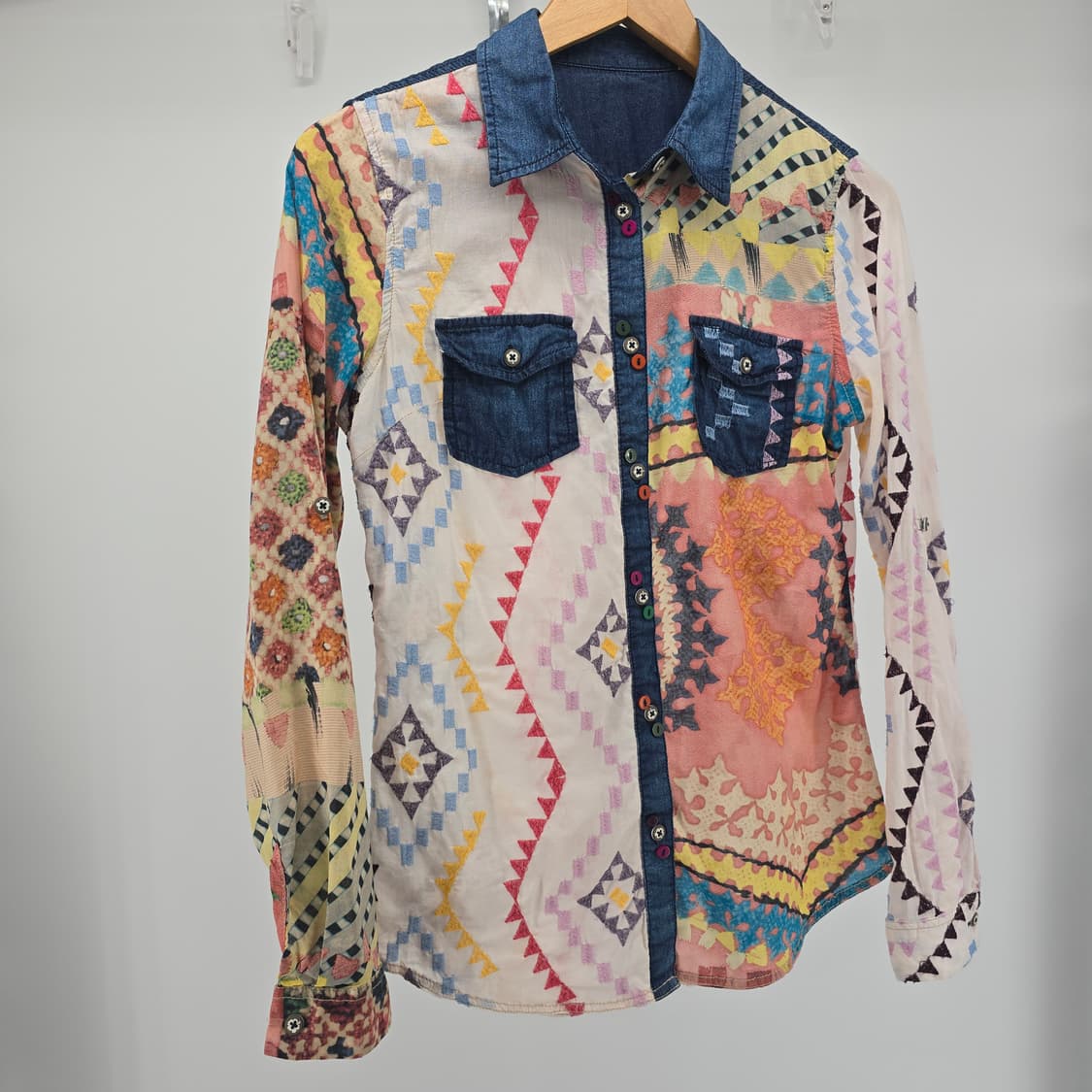 Desigual 패턴 자수 셔츠 S 상품이미지1