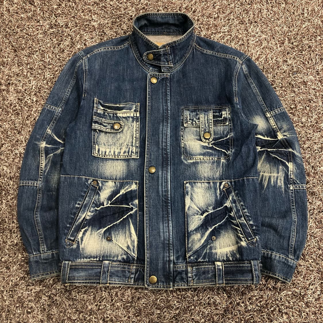 빈티지 워싱 멀티포켓 데님 자켓 상품이미지1