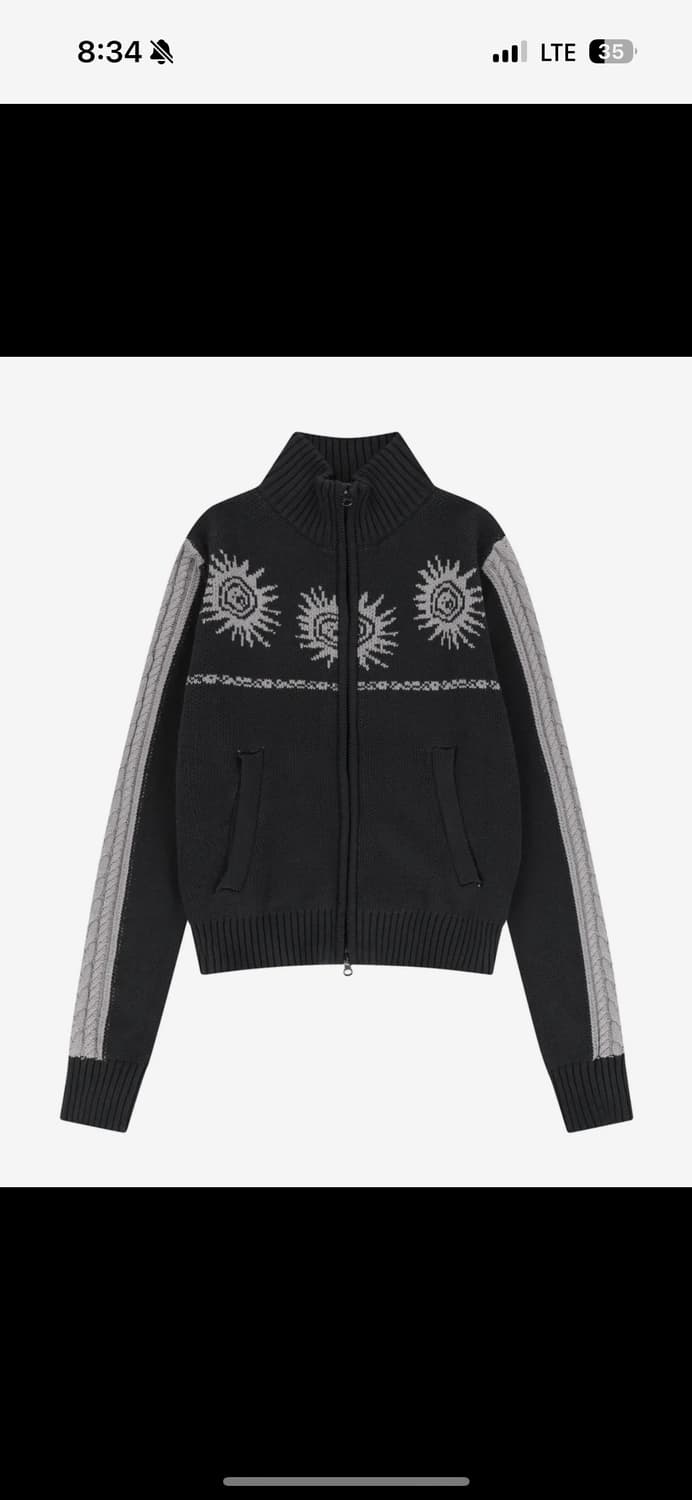 아캄 Sun Jacquard Zip-Up Sweater  상품이미지1