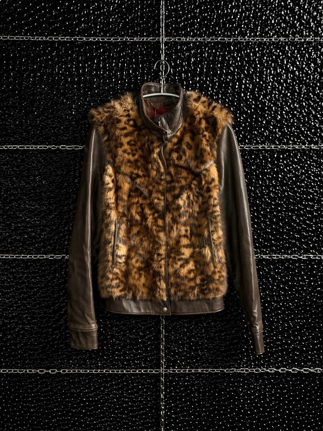 Anovella 레오파드 레더자켓 상품이미지1