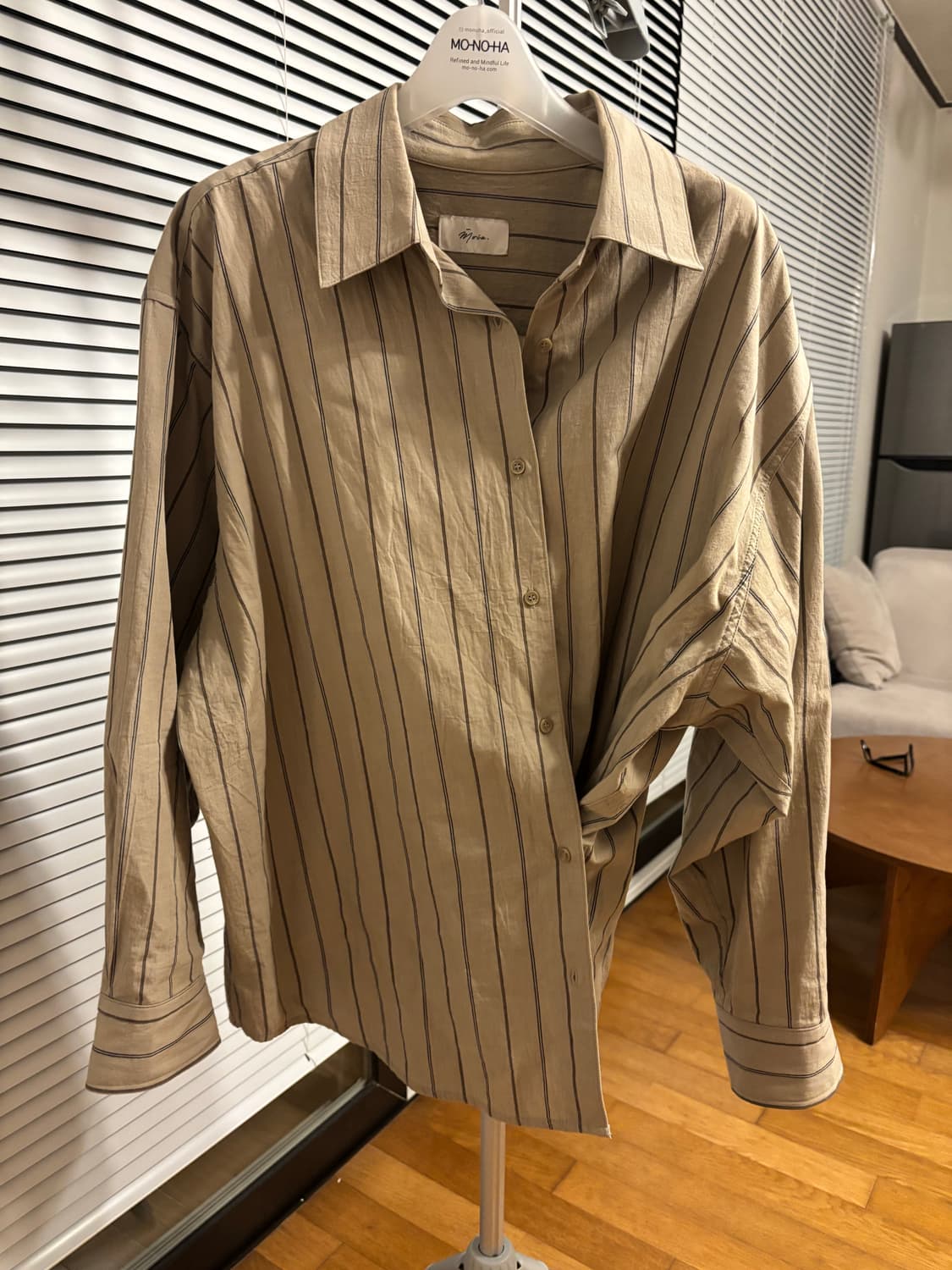 모이아 셔츠 vintage st shirt (ash stripe) 상품이미지8