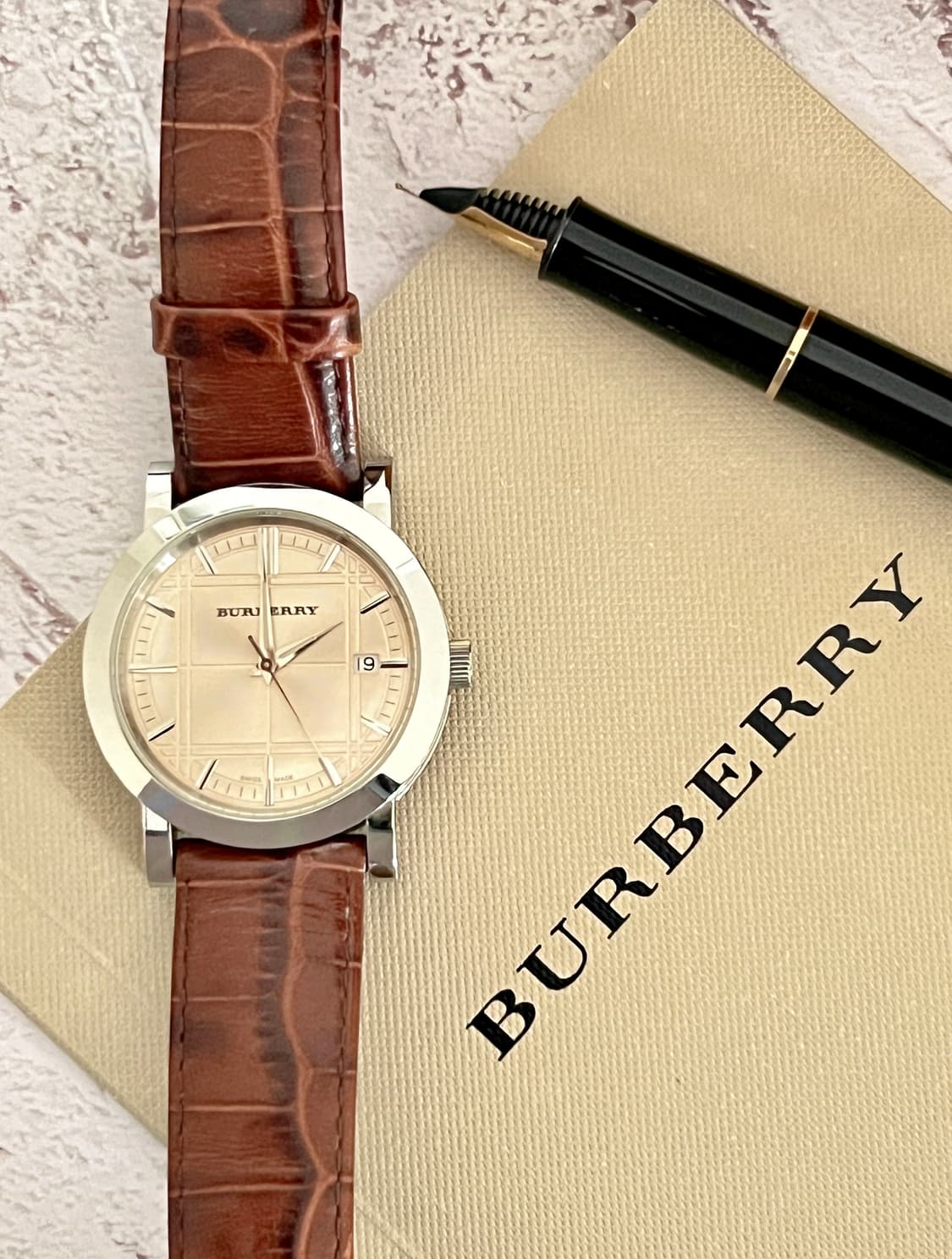 BURBERRY 샴페인 골드 다이얼 버버리 남성 시계 상품이미지5
