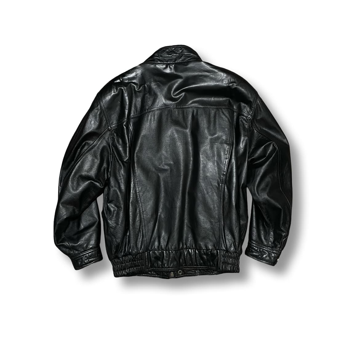 [L] 알베르토 빈티지 소가죽 블랙 봄버 자켓 상품이미지4