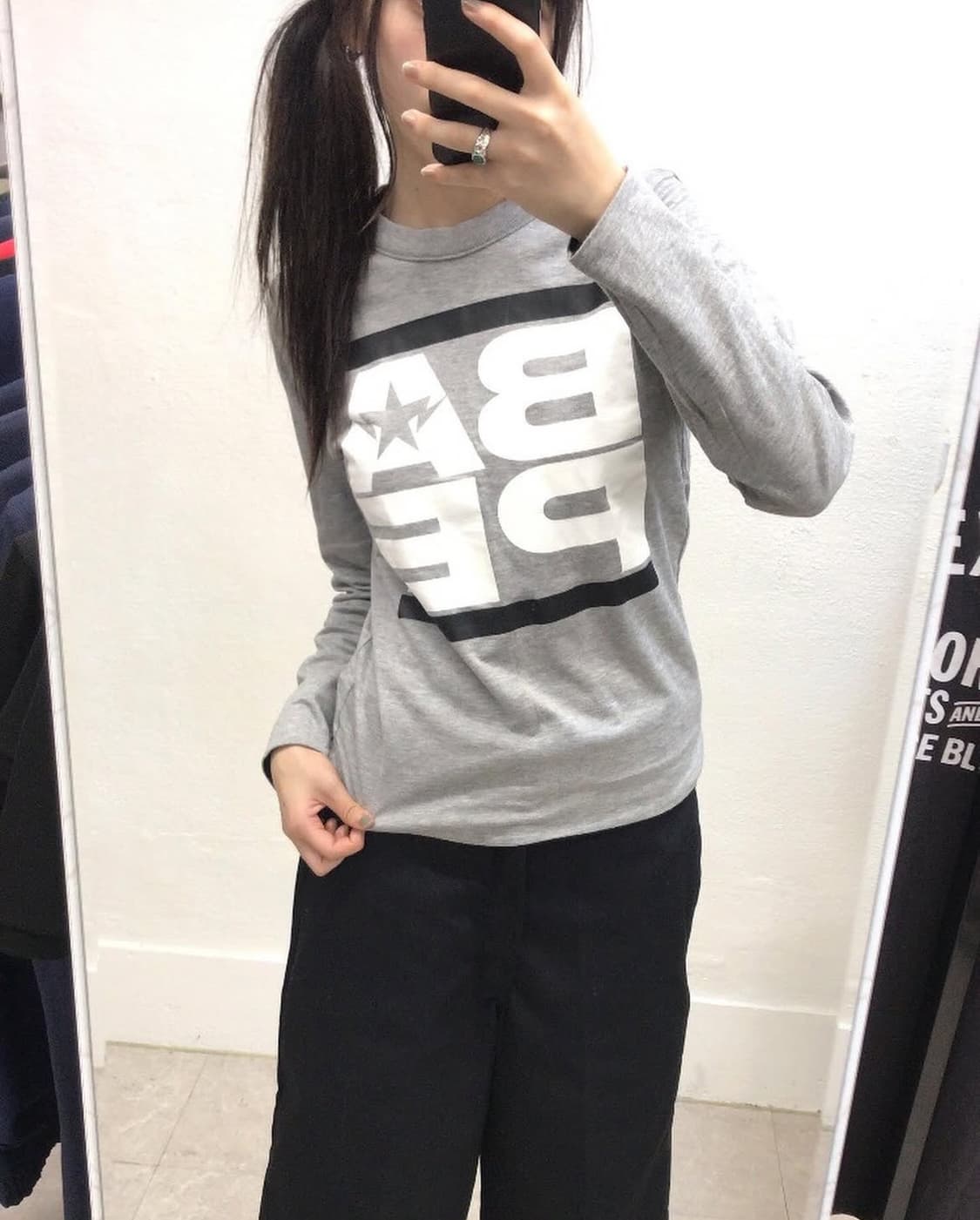 에이프 베이프 리버시블 양면 롱슬리브 숏 사이즈 상품이미지3