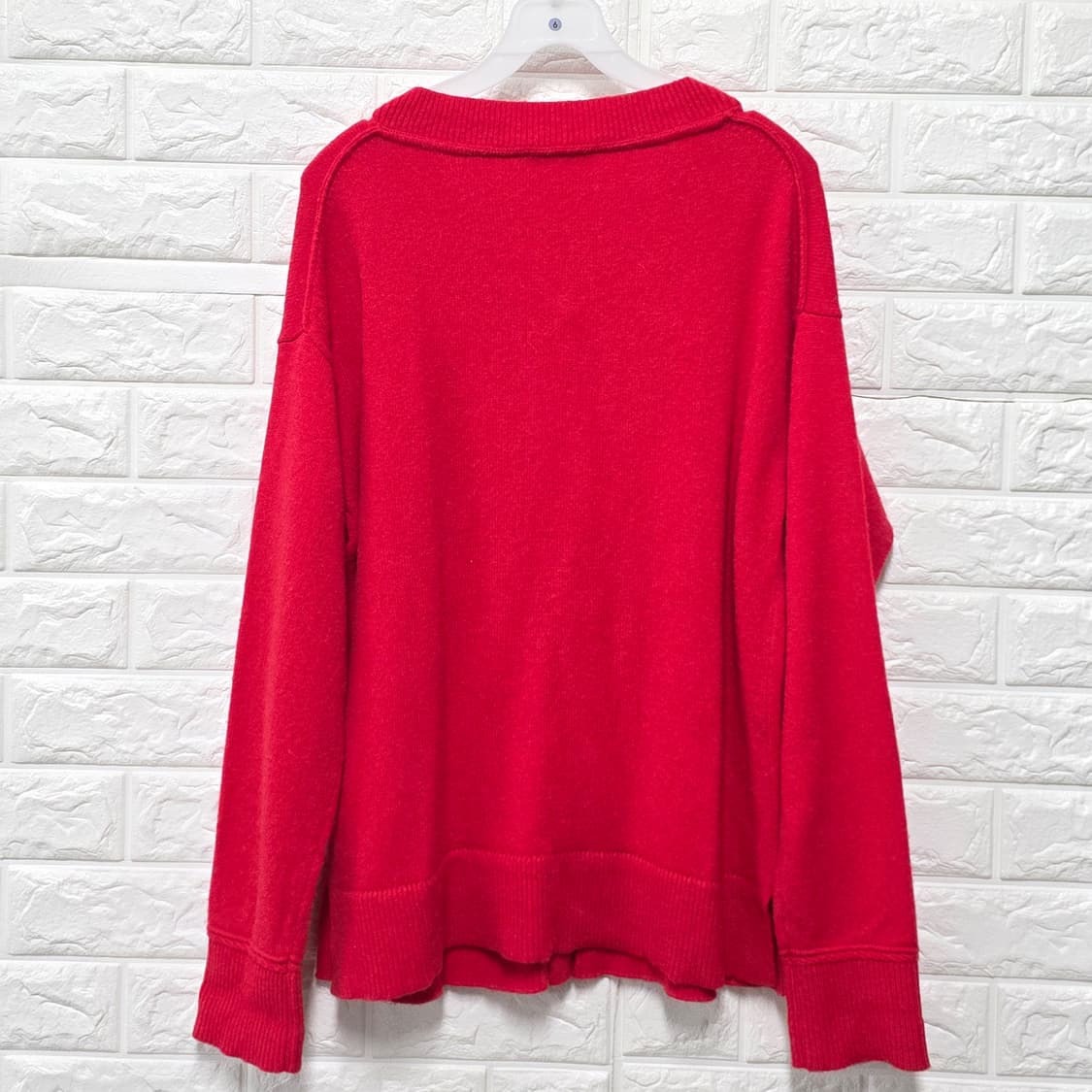 택포_ 타미힐피거 빨간색 가디건 L 상품이미지4