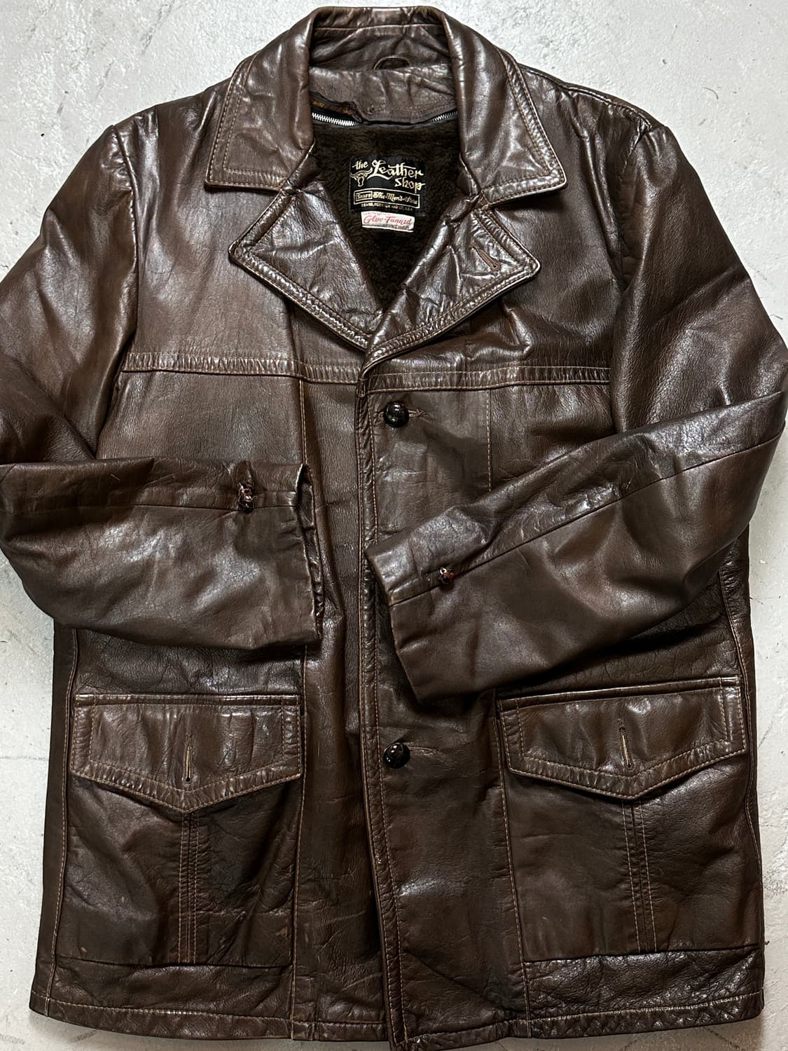 80's 빈티지 시어스 레더 카코트 빈티지 레더 코트 블레이저 상품이미지8