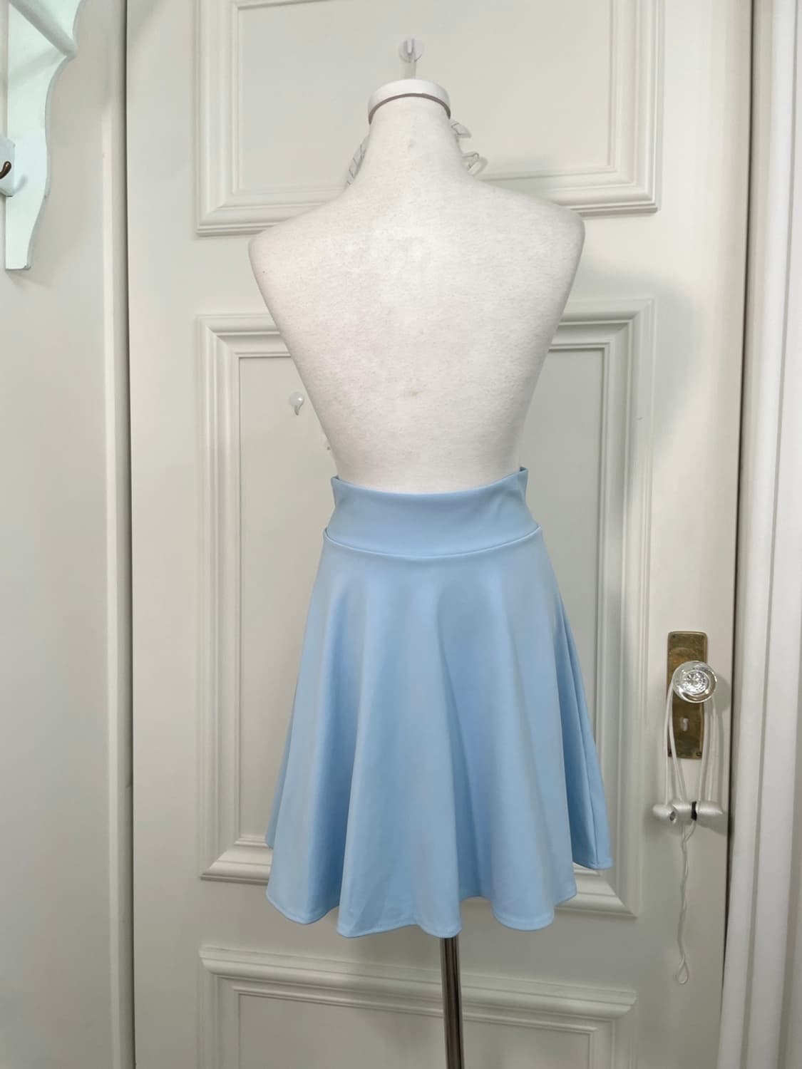 sky blue midi basic summer skirt(size-M) 상품이미지3