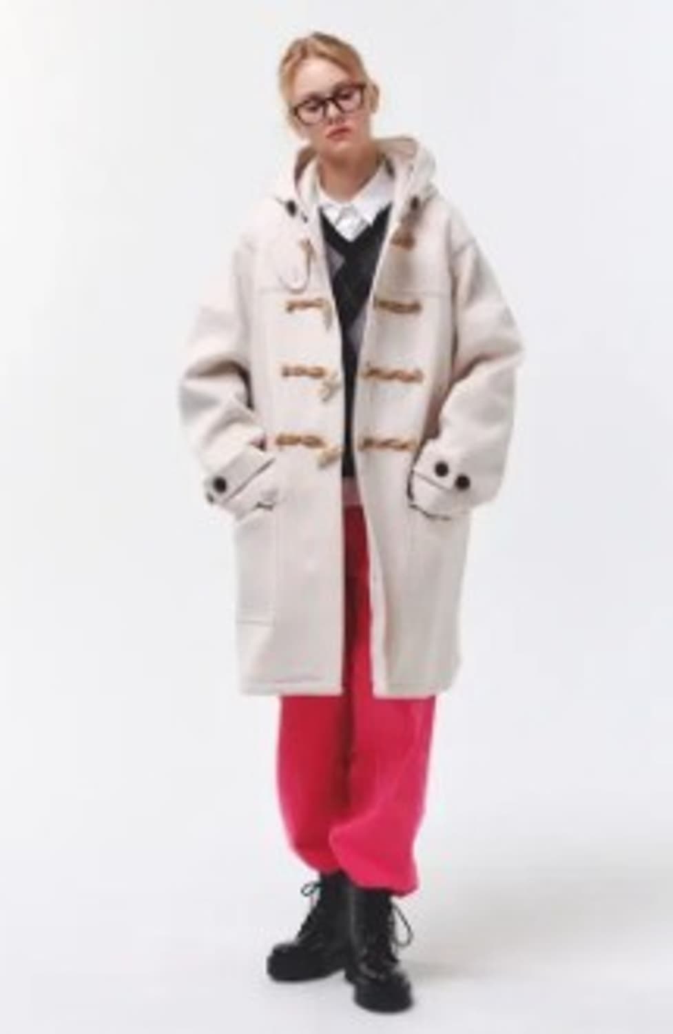 메인부스 MAINBOOTH 아이보리 오버 울 더플 코트 PN5770 상품이미지2