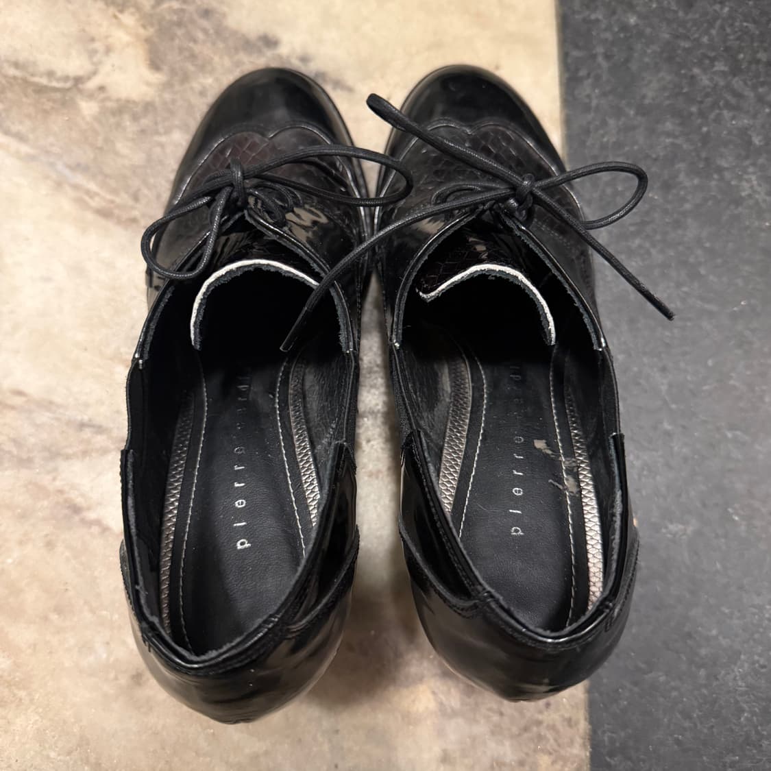 크로커 레이스업 힐 구두 상품이미지3