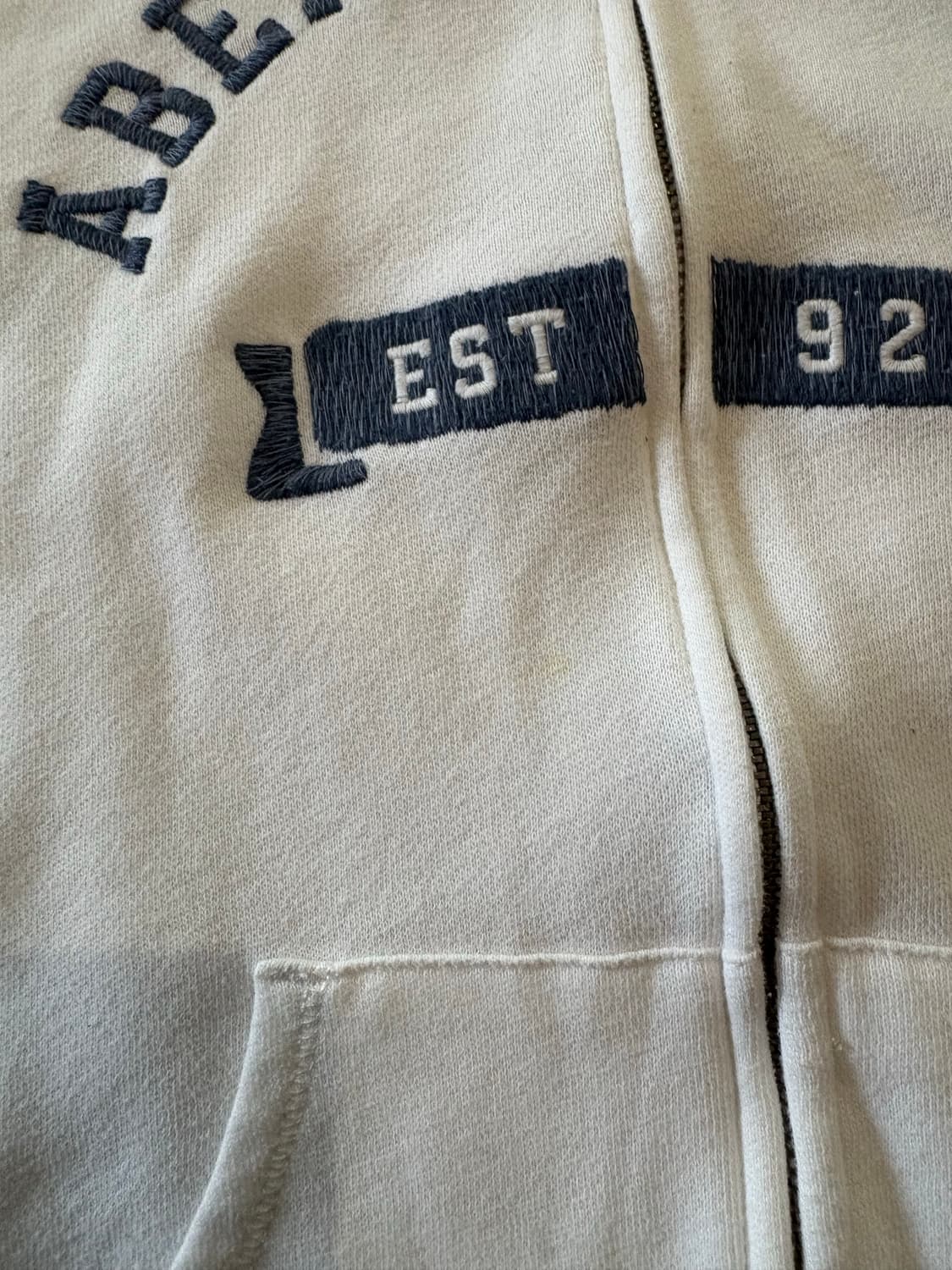 아베크롭비 후드집업 화이트 S 상품이미지3