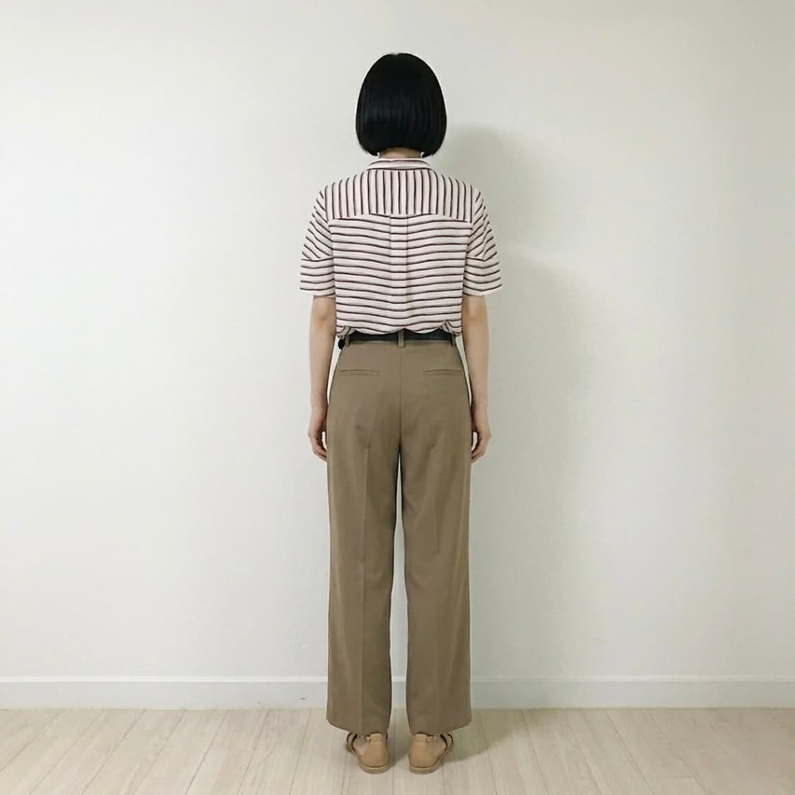 JJ지고트 반팔 스트라이프 블라우스 상품이미지3