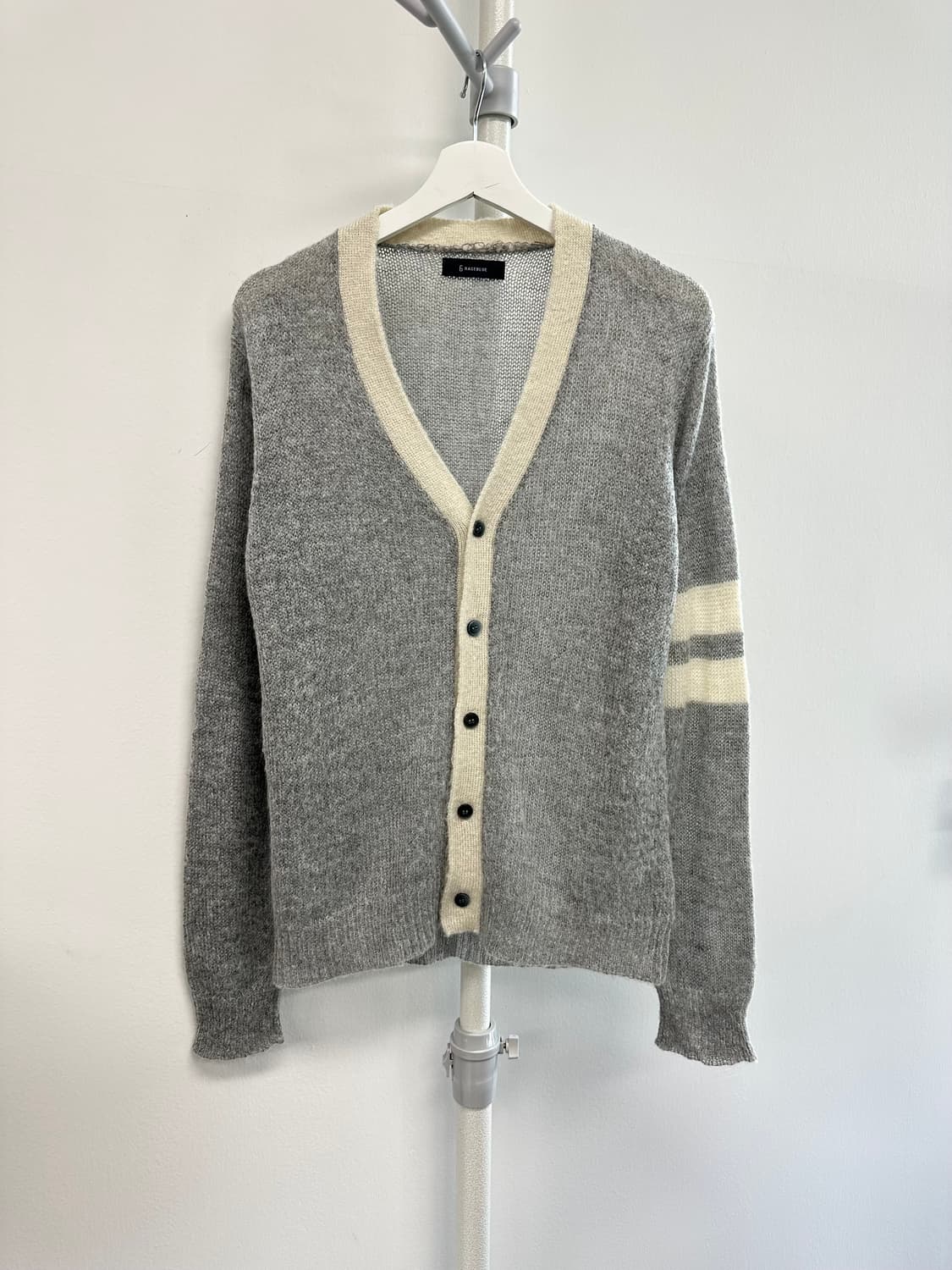 레이지블루 모헤어 완장 가디건 상품이미지2