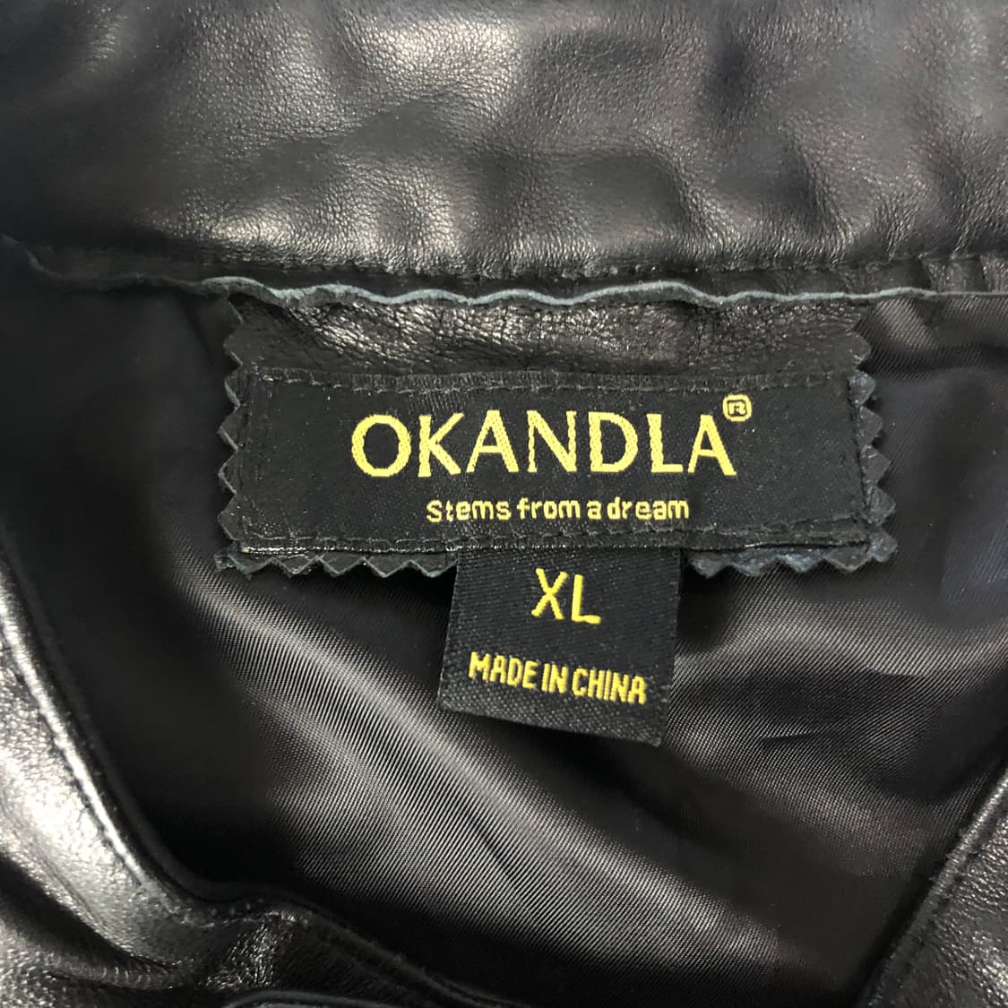 OKANDLA 쉽스킨 바이커 레더 자켓 상품이미지7