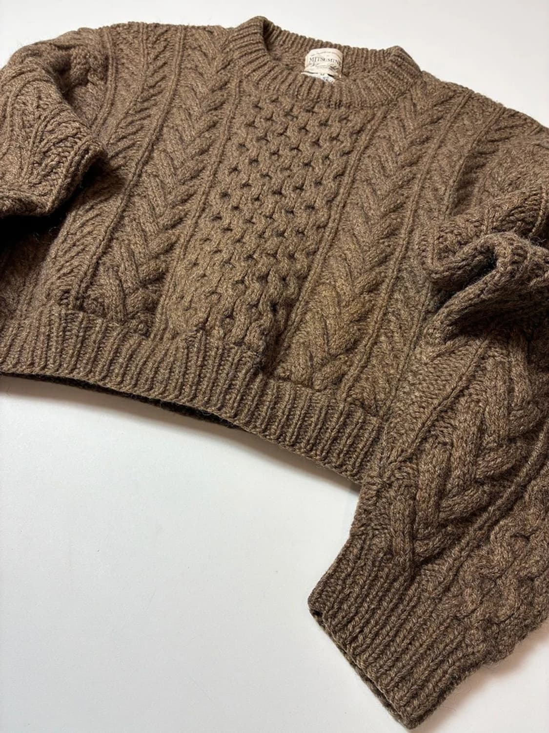 미츠미네 Mitsumine 00's 케이블 크롭 니트 PN8188 상품이미지3