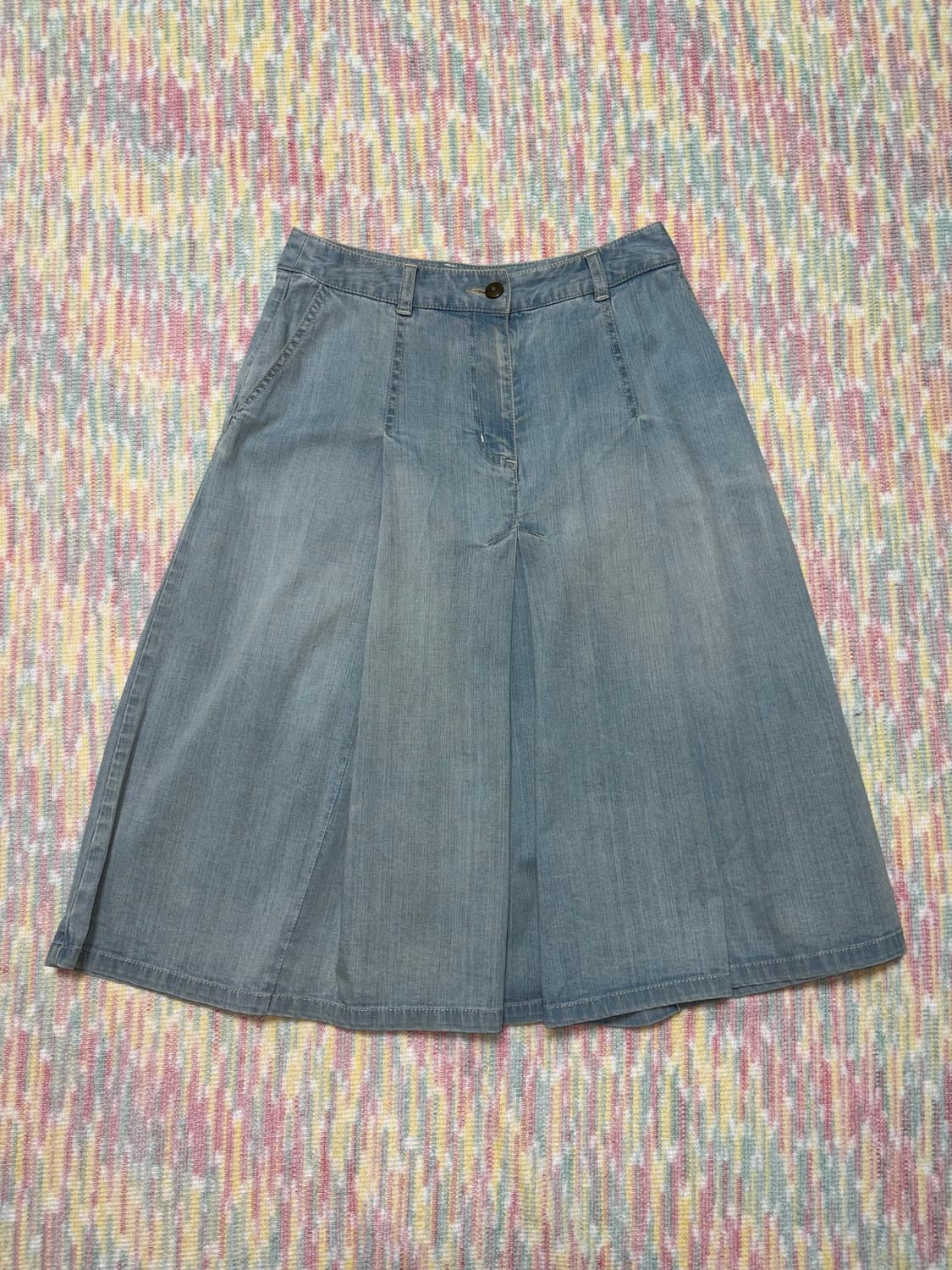 연청 데님 미디 스커트 상품이미지1