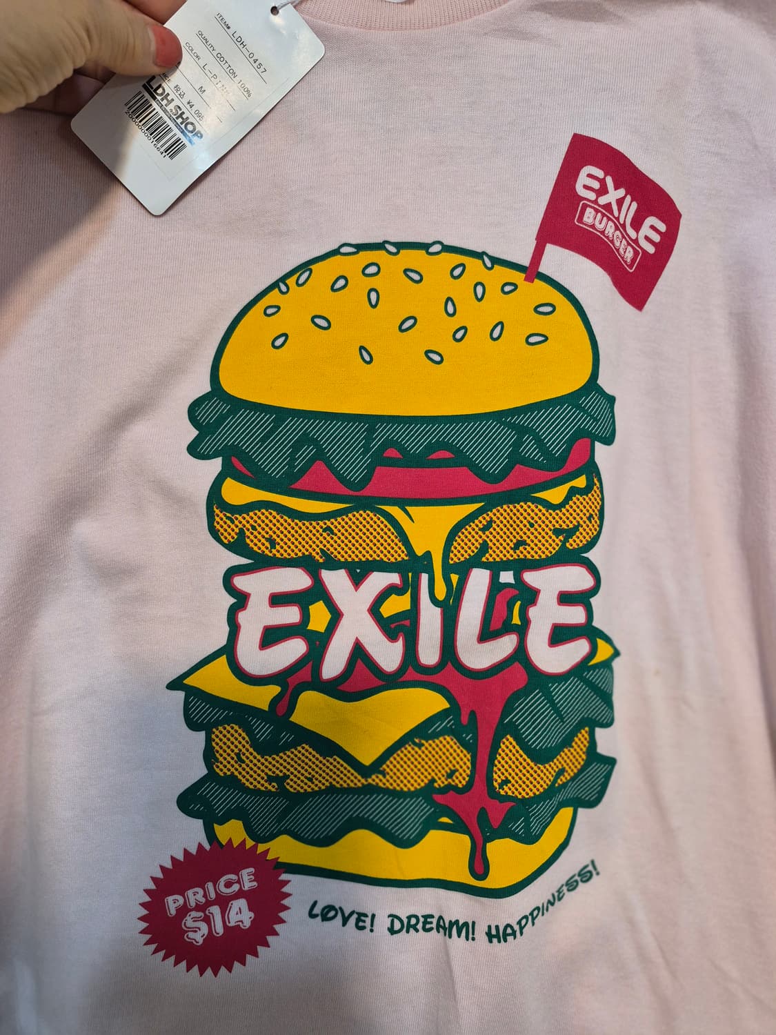 EXILE BURGER 연핑크 티 상품이미지4