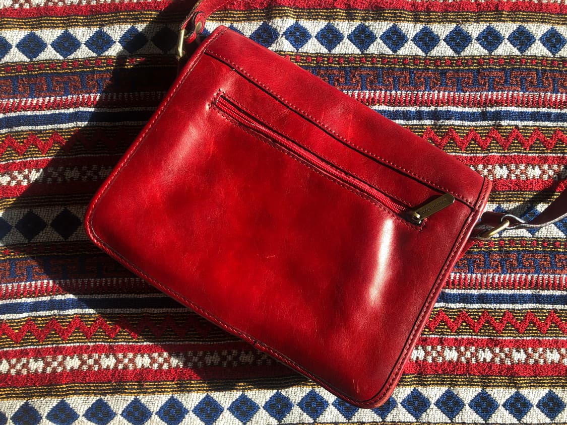 빈티지 이탈리아 레드 사첼백 크로스백 상품이미지2