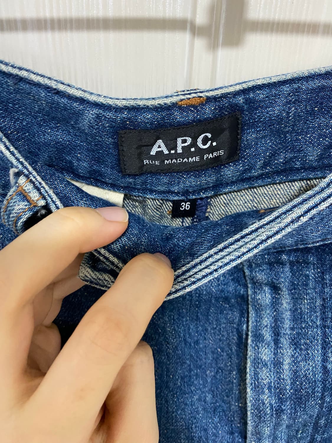 아페쎄(A.P.C) 데님 진청 미디스커트 36 상품이미지2