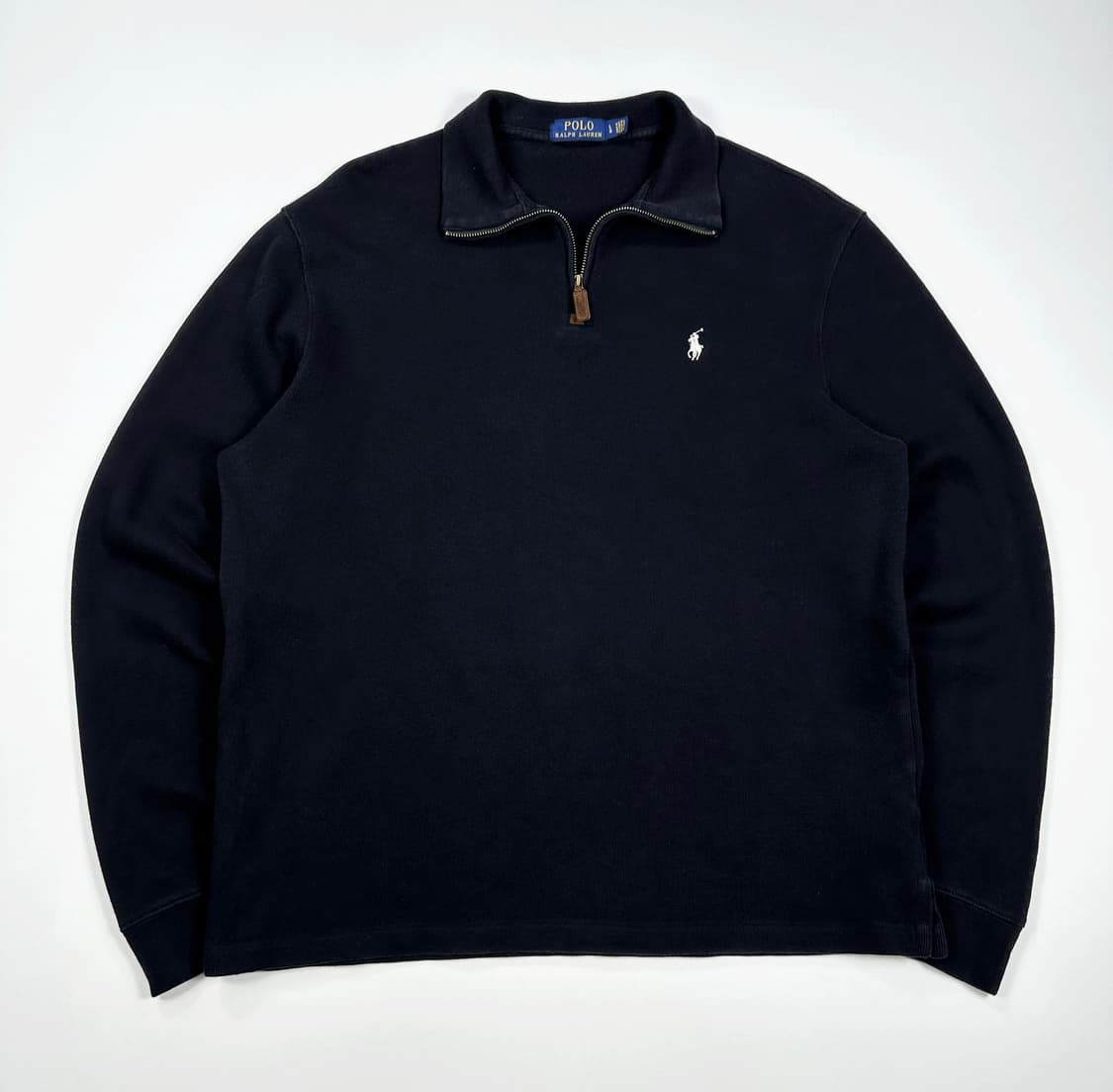 폴로 랄프로렌 클래식 하프집 니트 블랙 L 상품이미지1