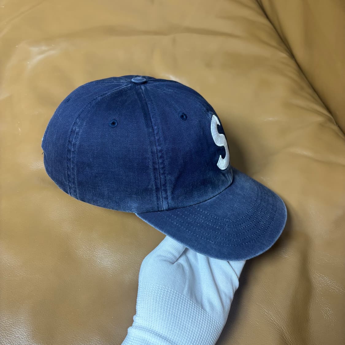 슈프림 S로고 6패널 볼캡 모자 23fw 피그먼트 네이비 상품이미지4
