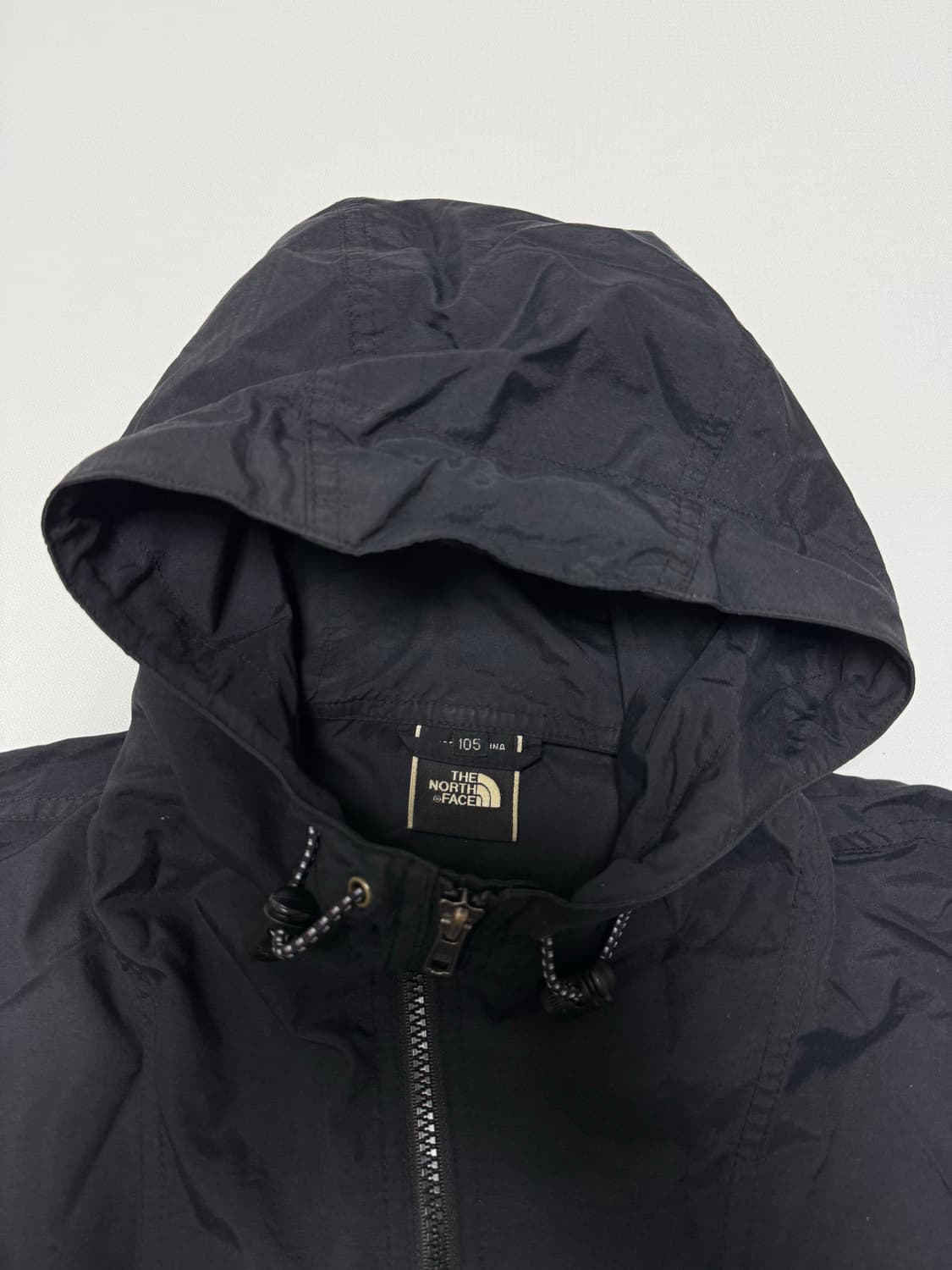 노스페이스 미들로고 나일론 자켓 블랙 바람막이 상품이미지4