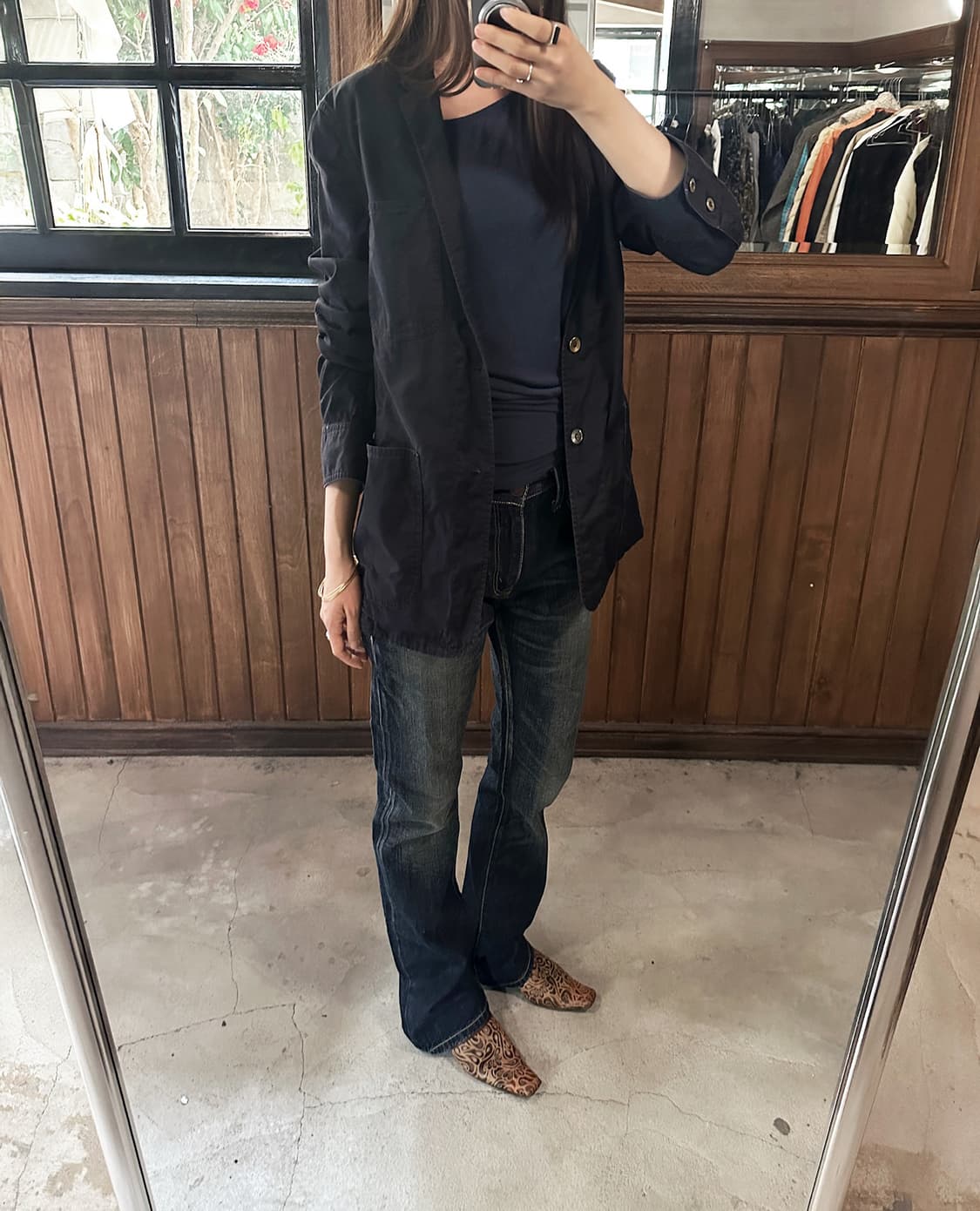 LEVI'S leather cinch back w28 상품이미지3