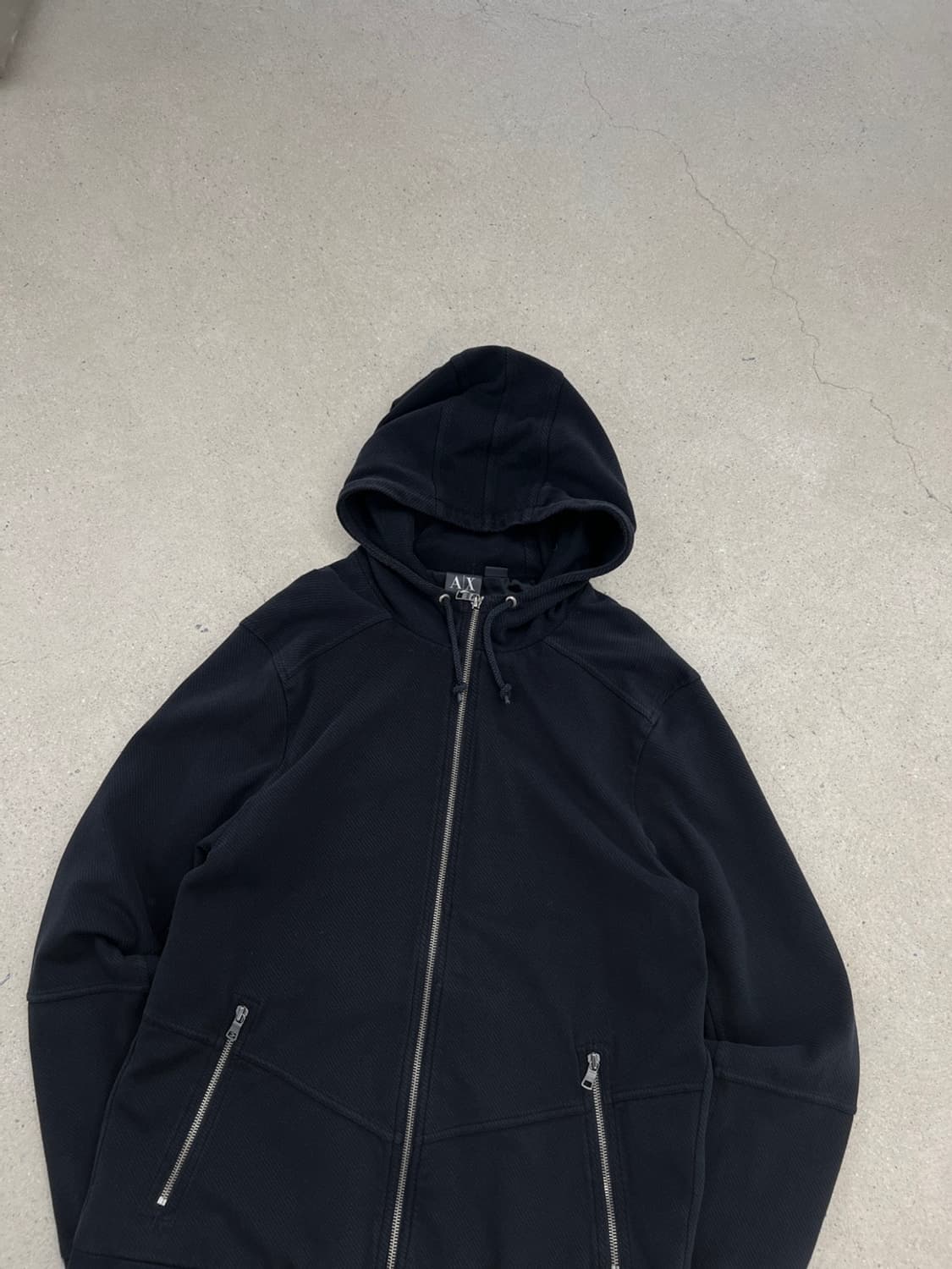 아르마니 익스체인지 메탈로고 코튼 후드집업 상품이미지6