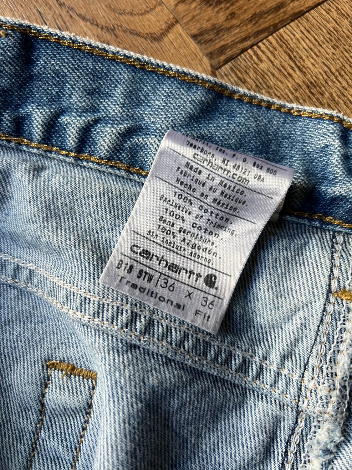 [36]칼하트 USA 빈티지 워싱 워크 데님 팬츠 상품이미지5