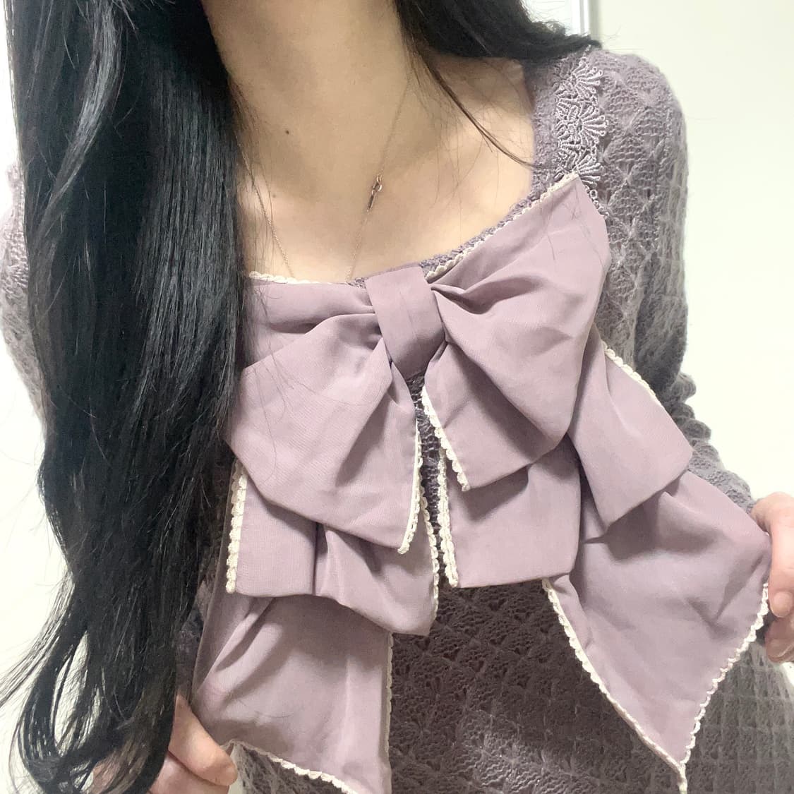 엑시즈팜 왕리본 빅리본 니트 로걀탑 히메갸루 짜잔씨 유일매물 핀터 대장템 상품이미지2