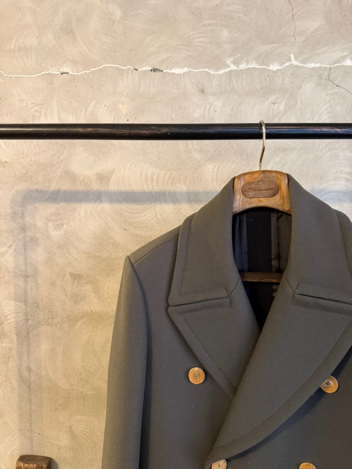 시스템 캐시미어 울 더블 브레스티드 코트 100 상품이미지2