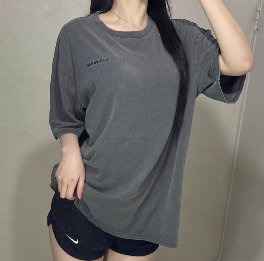 커버낫 그레이 빈티지 피그먼트 반팔티 상품이미지2