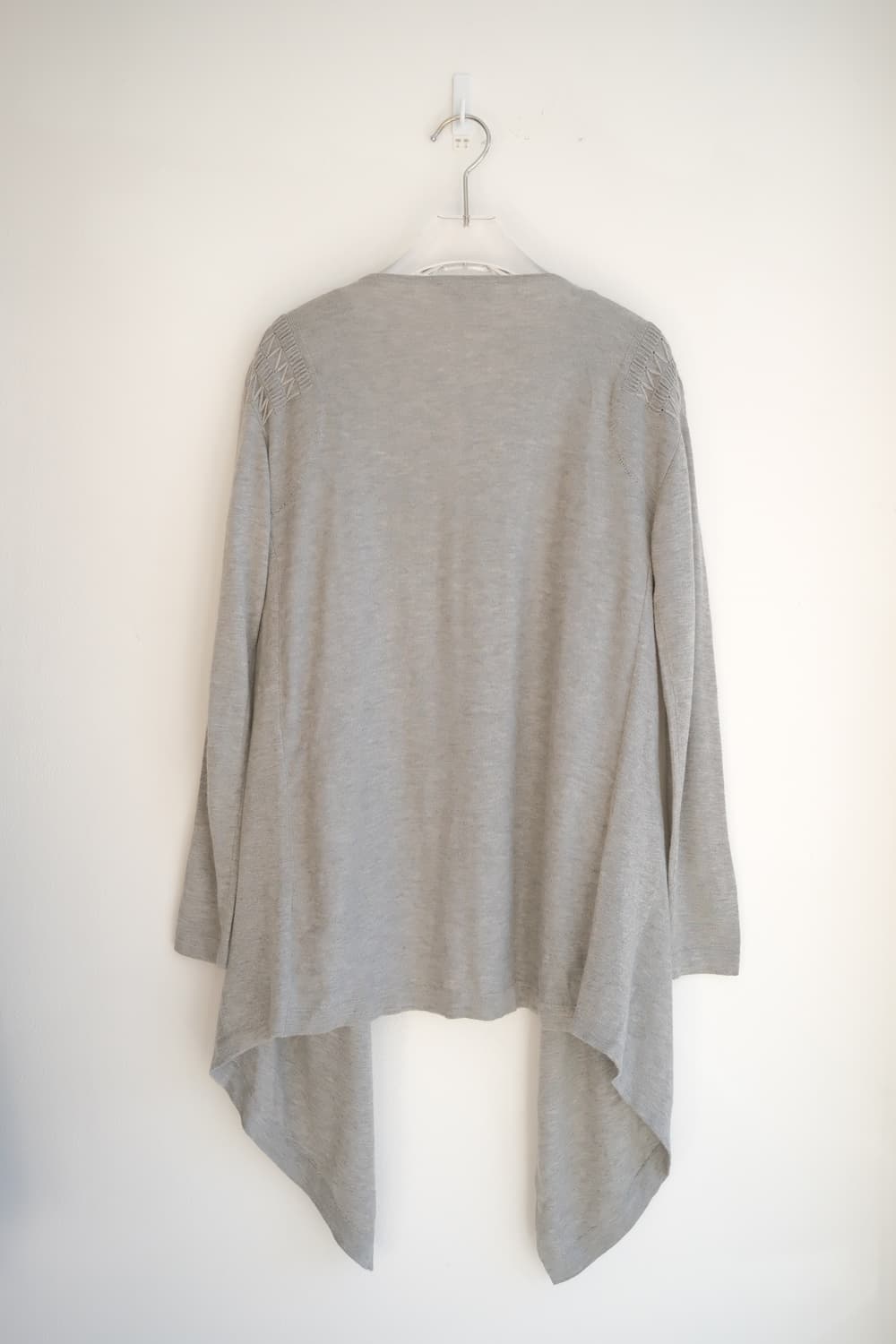 Embroidered cashmere drape open cardigan 상품이미지9