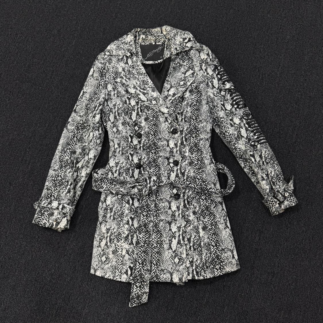 에드하디 스네이크 프린트 아플리케 라인스톤 트랜치 코트 상품이미지6