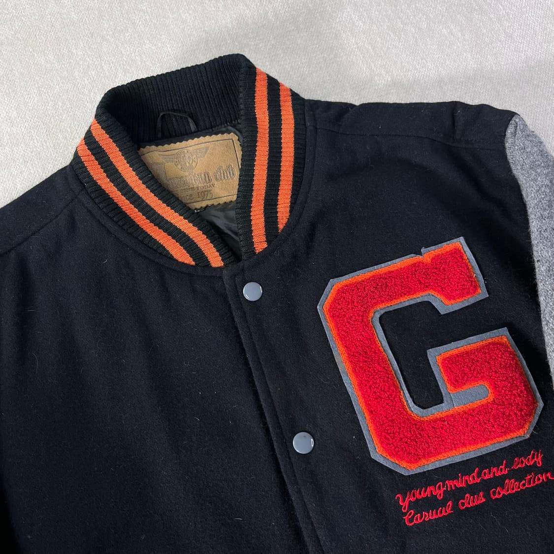 100 아메리칸클럽 빅로고 울 바시티 자켓 상품이미지2