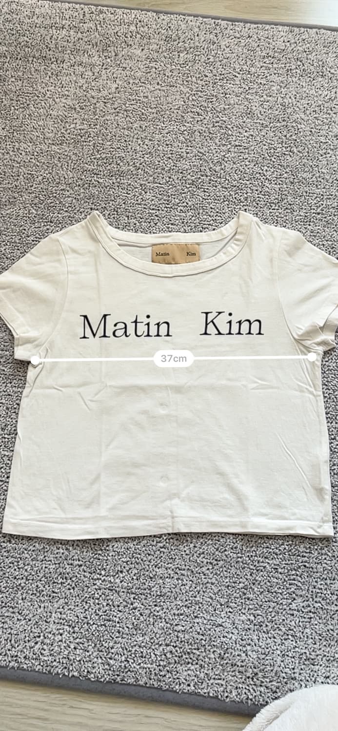 마뗑킴 로고 크롭 반팔 티셔츠 상품이미지6