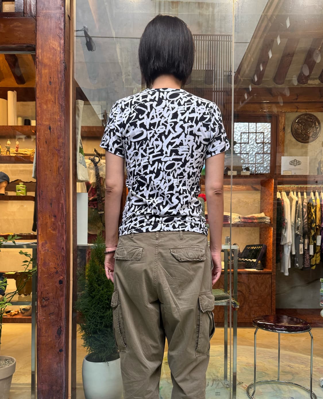 Come des Garcons letter graphic t-shirts 상품이미지5