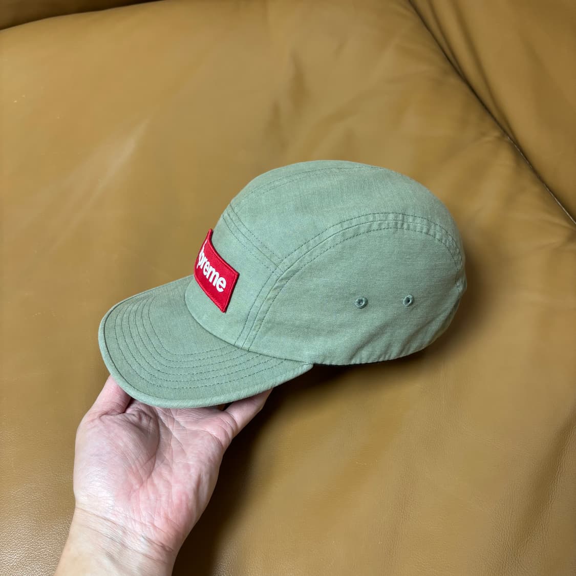 Supreme 20ss 밀리터리 워시드 카키 캠프캡 모자 (Khaki) 상품이미지4