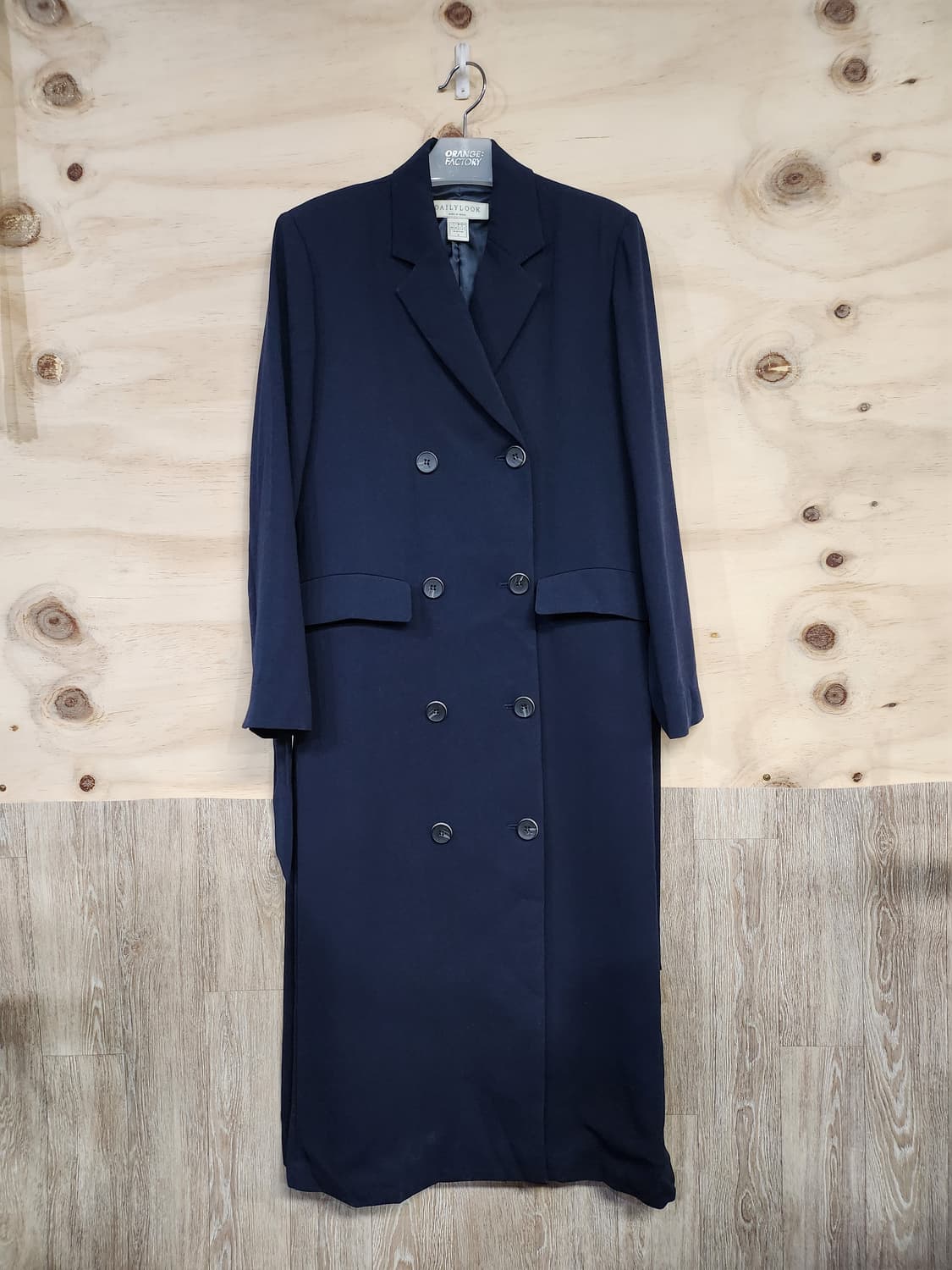 108) 데일리룩 플리츠포인트 롱 더블 코트 상품이미지1