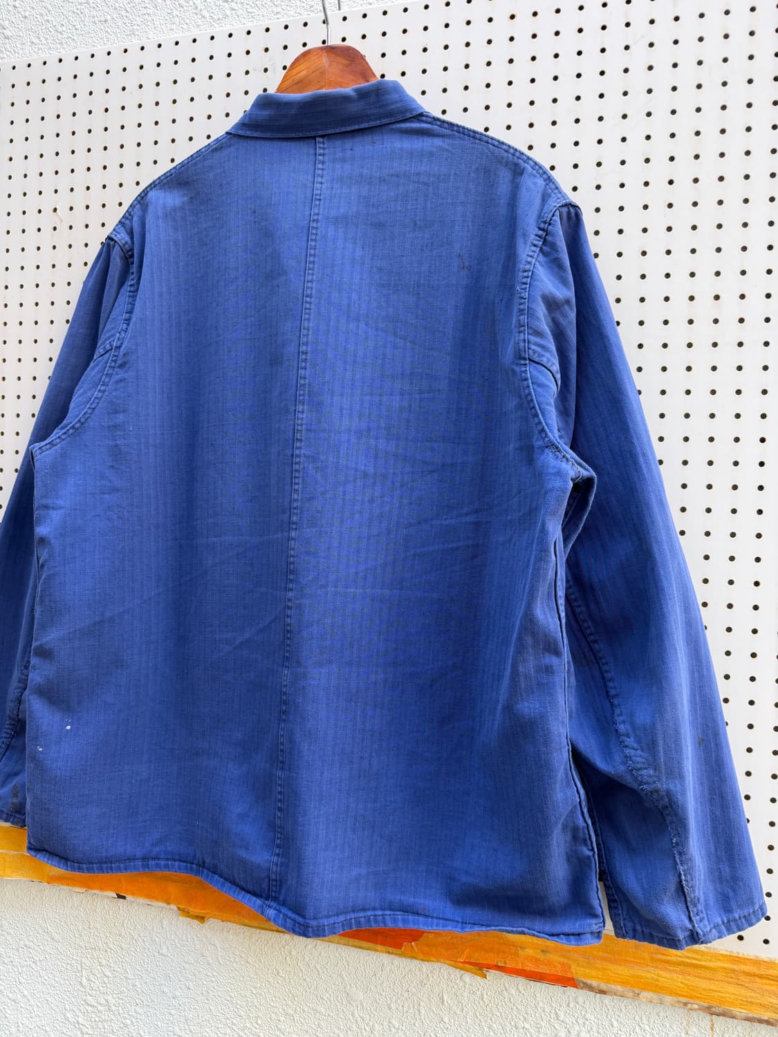 1970s FRENCH INK BLUE HBT 헤링본트윌 프렌치워크자켓 상품이미지9