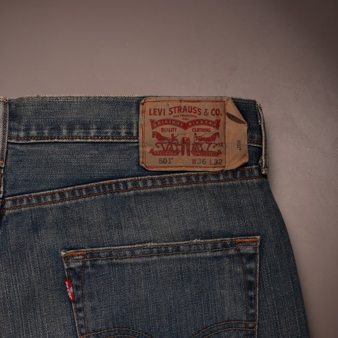 리바이스 501 워싱 데님팬츠 상품이미지4