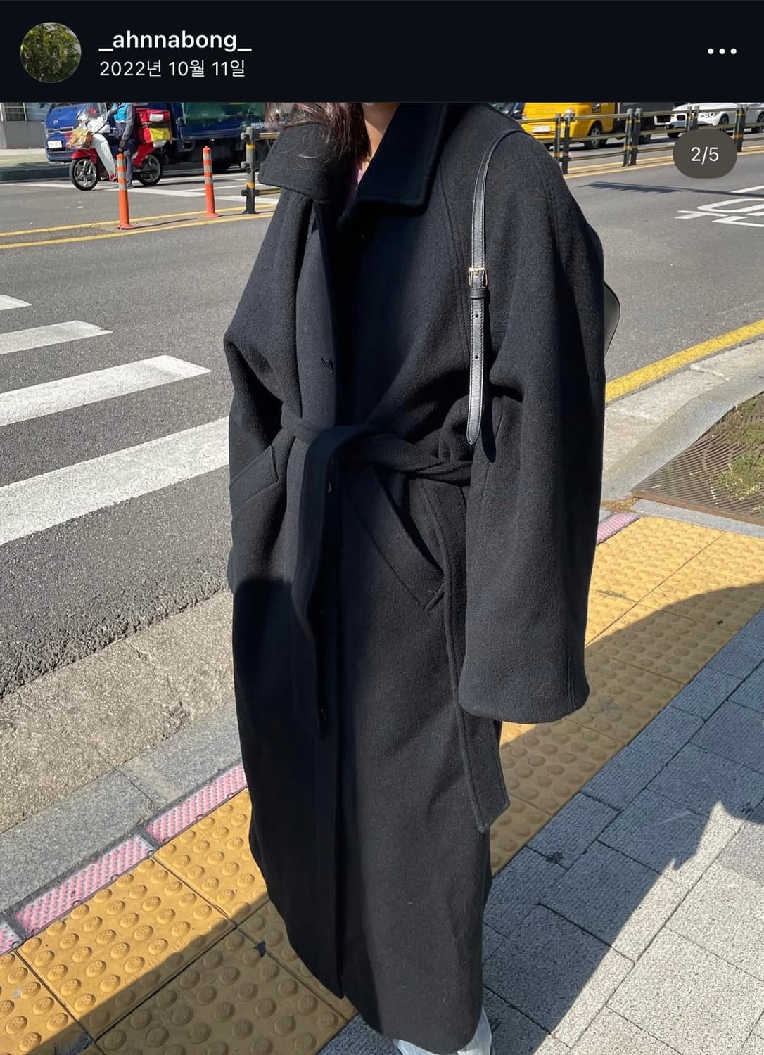 에토스 레글런 코트 블랙 상품이미지3