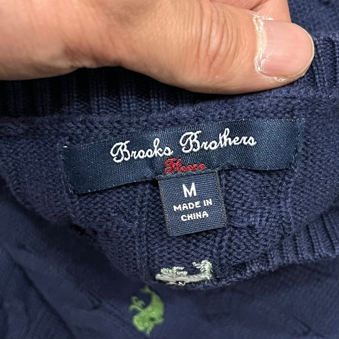  브룩스 브라더스 자수 패턴 니트 y16341 상품이미지5