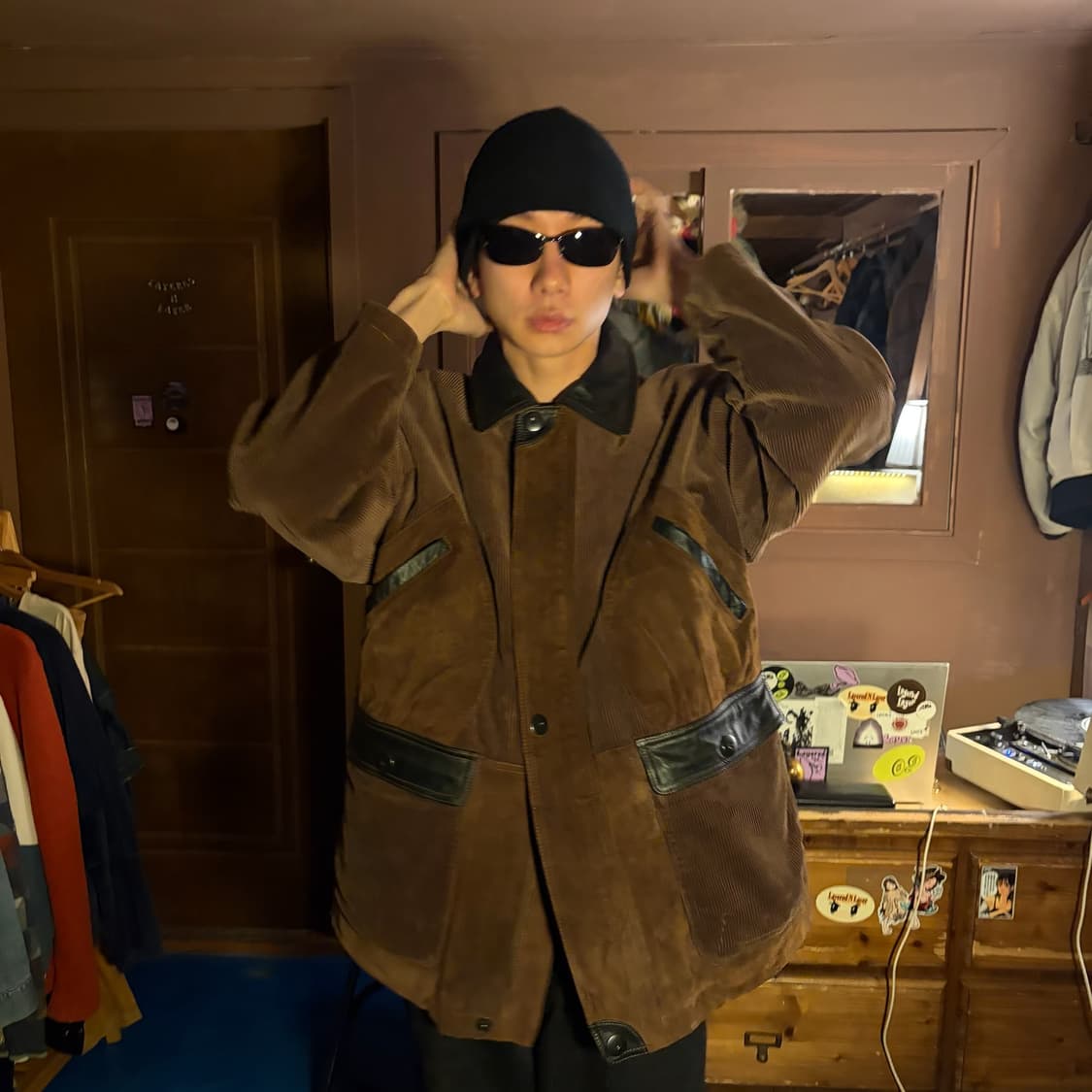 ROTARY GROUP CORDUROY LEATHER JACKET 상품이미지1